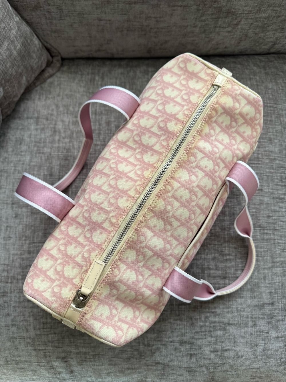 Vintage Christian Dior Pink Trotter No. 1 Boston Bag Y2K Galliano Era - Picture 13 of 16